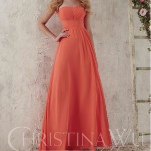 Coral long dress
